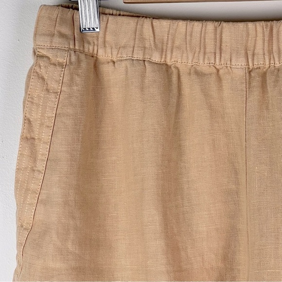 J. Jill Pure Jill | Beachy Coastal Trapunto Linen Shorts Parchment | S - Picture 4 of 11